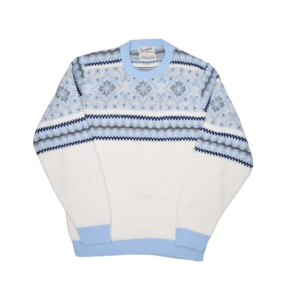 Vintage Kandahar Sweater Womens S Nordic Fair Isle Snowflake Holiday Crewneck